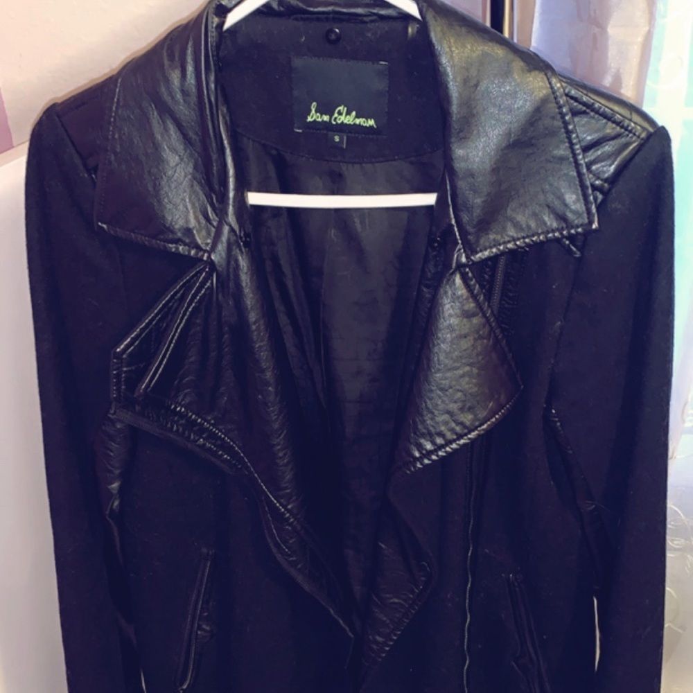 Leather/Wool Coat